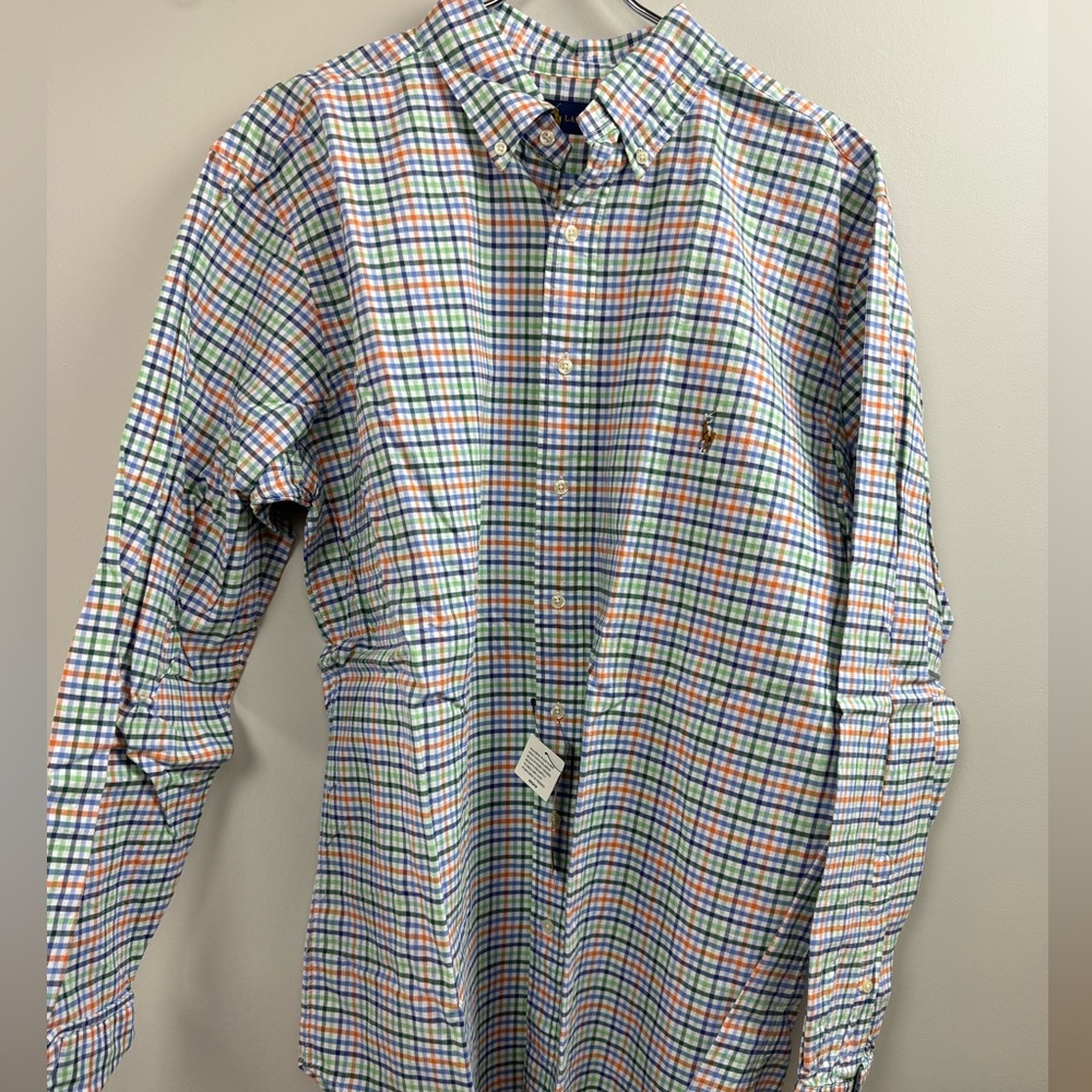 Polo Ralph Lauren 100% Cotton Oxford Plaid LS Shirt w Embroidered Pony NWT - Picture 6 of 7